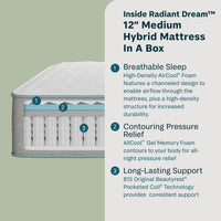 Radiant Dream - 12" Hybrid Medium Mattress in a Box