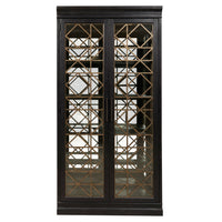 Pulaski Accents - 4 Shelf Display Cabinet with Decorative Glass Doors - Black