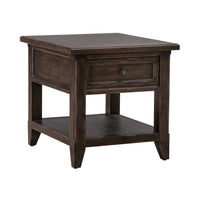 Paradise Valley - Rectangular End Table - Saddle Brown