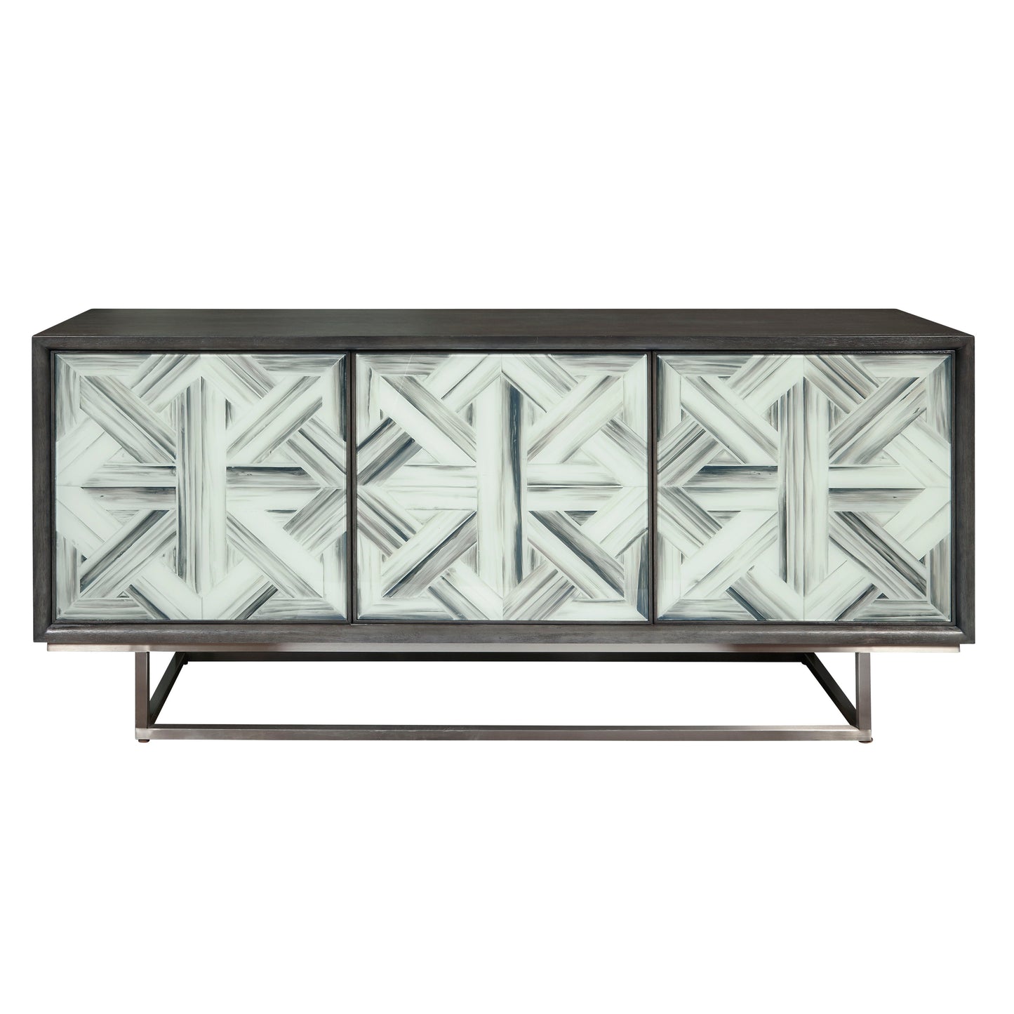 Pulaski Accents - Hand Painted 3 Door Credenza - Gray