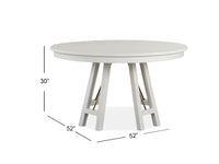 Heron Cove - Round Dining Table - Chalk White