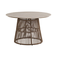 Alesso - Round Dining Table - Brown / Sand