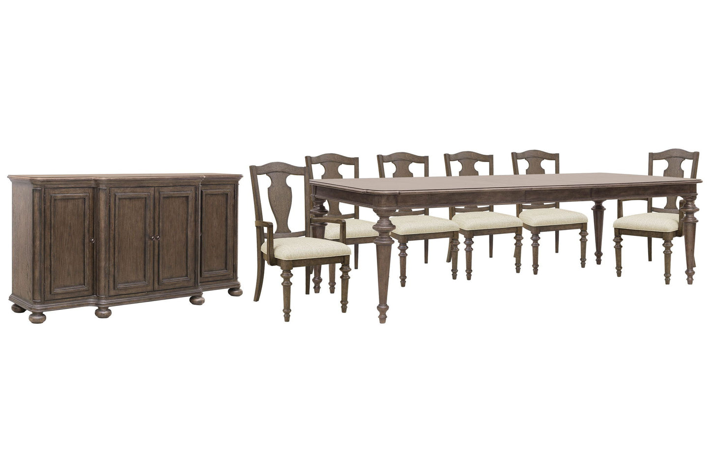 Saddle Creek - Extendable Leg Dining Table Set
