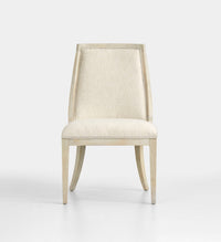 Herringbone Ridge - Upholstered Host Chair (Set of 2) - Clara Natural
