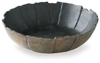 Aidman - Bowl - Black / Antique Gold Finish
