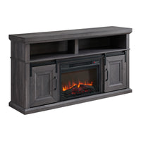 Macau - Console With 23" Fireplace Insert - Gray