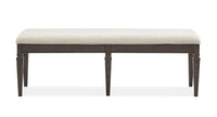 Calistoga - Bench With Upholstered Seat - Weathered Charcoal