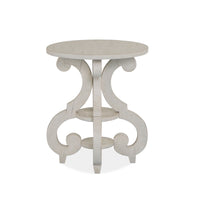 Bronwyn - Round Accent Table - Alabaster