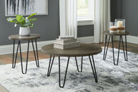 Hadasky - Brown / Beige - Occasional Table Set (Set of 3)