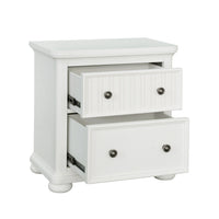 Savannah - 2-Drawer Nightstand with USB - White Finish - White