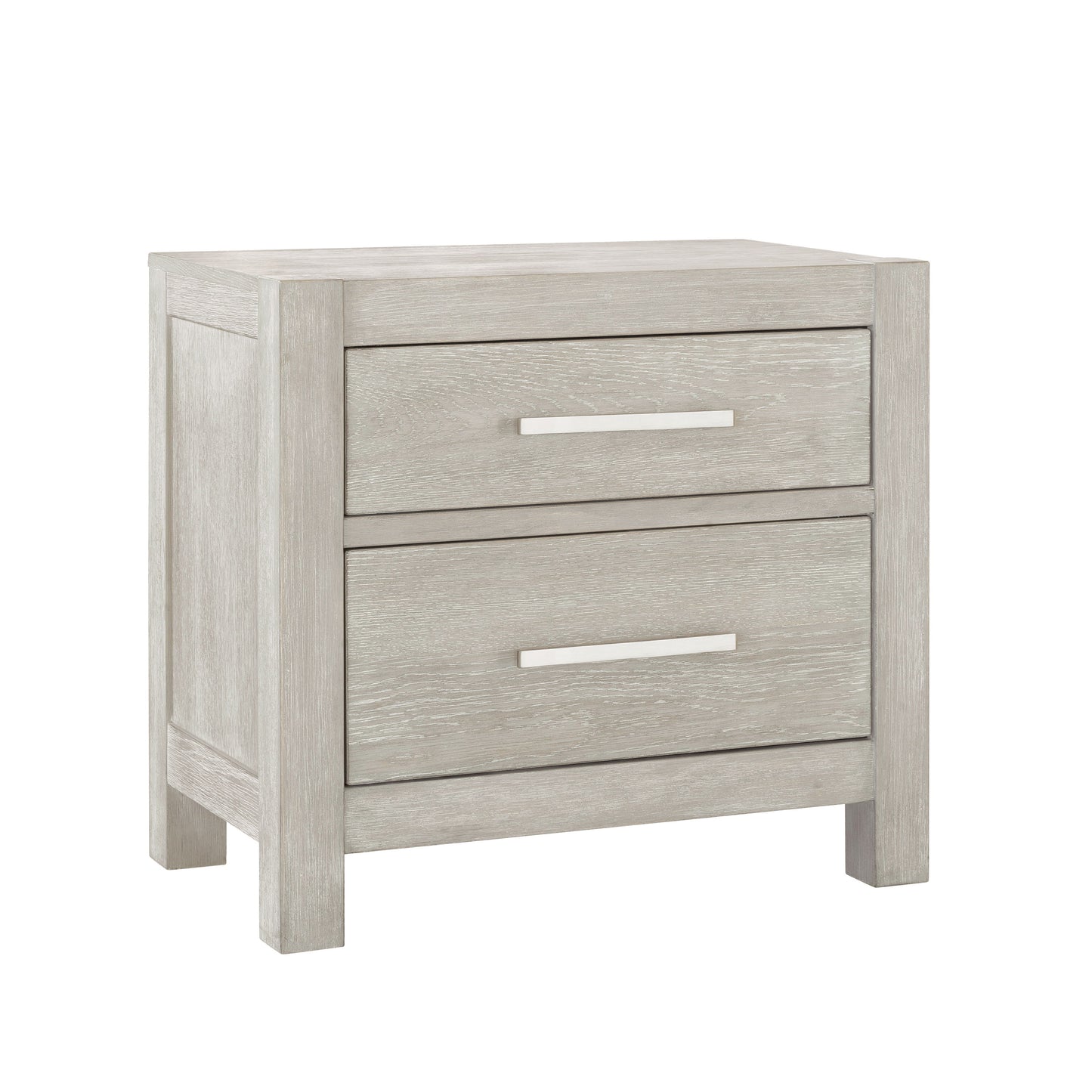 Millwork - Two Drawer Nightstand With USB/C Port - Gray