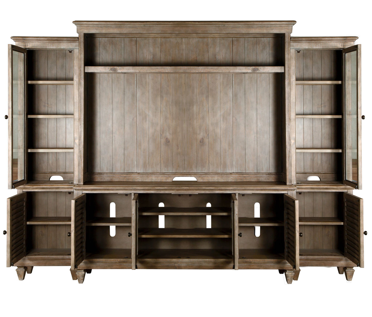 Calistoga - Rustic Entertainment Wall - Dovetail Gray