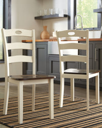 Woodanville - Dining Room Side Chair (Set of 2) - Cream / Brown
