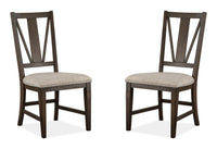 Westley Falls - Dining Side Chair With Upholstered Seat (Set of 2) - Graphite