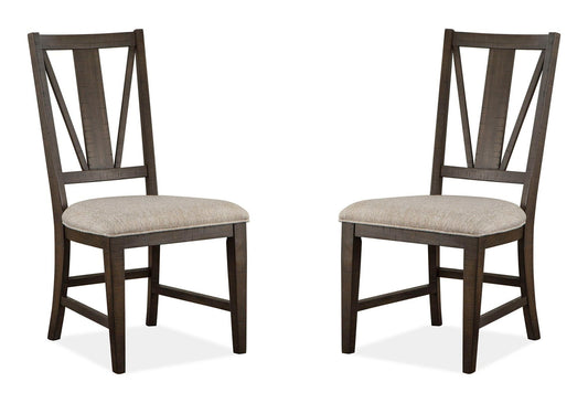Westley Falls - Dining Side Chair With Upholstered Seat (Set of 2) - Graphite