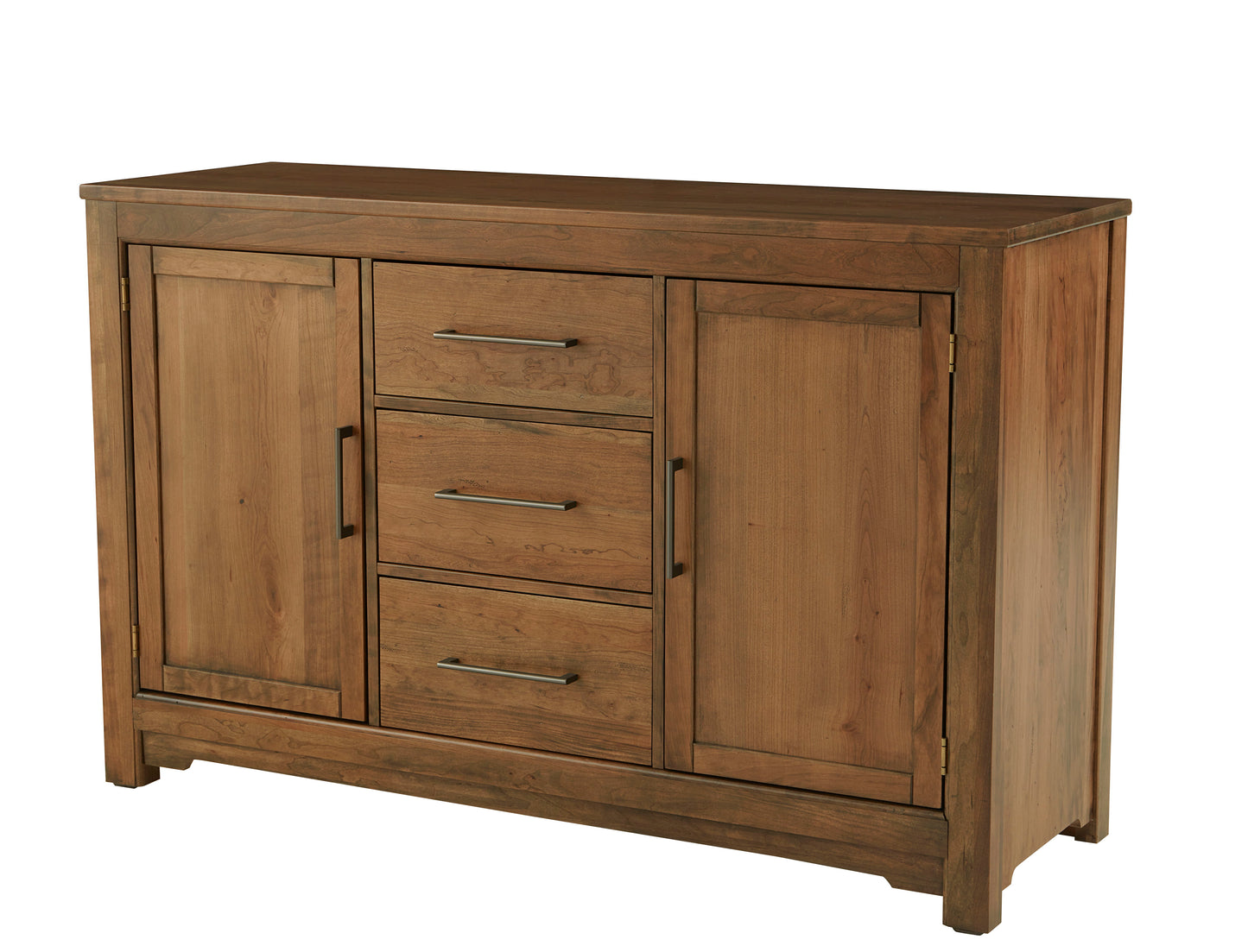 Crafted Cherry - Three Drawer Two Door Server - Medium Cherry