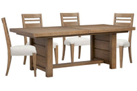 Plum Creek - 5 Piece Extendable Trestle Dining Table Set