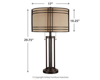 Hanswell - Metal Table Lamp  - Dark Brown