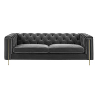 Charlene - Velvet Button Tufted Sofa