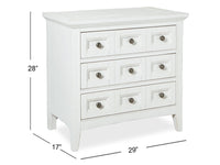Heron Cove - Relaxed Traditional Chalk White Three Drawer Nightstand - Chalk White