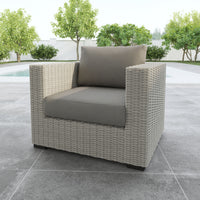 Blakley - Outdoor Lounge Chair (Set of 2) With Half-Round Wicker - Gray