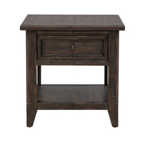 Paradise Valley - Rectangular End Table - Saddle Brown