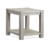 Burgess - Rectangular End Table - Calico Grey