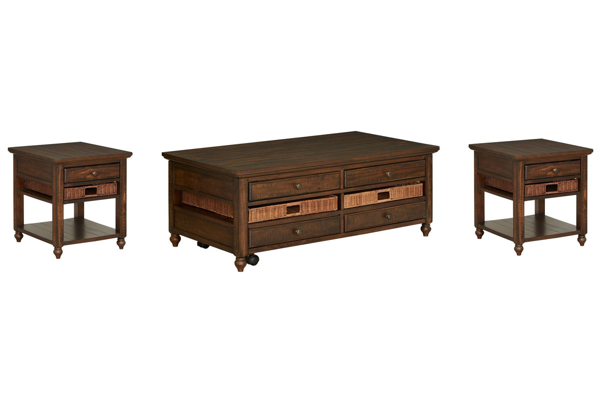 Cottage Lane - Rectangular Lift Top Cocktail Table Set