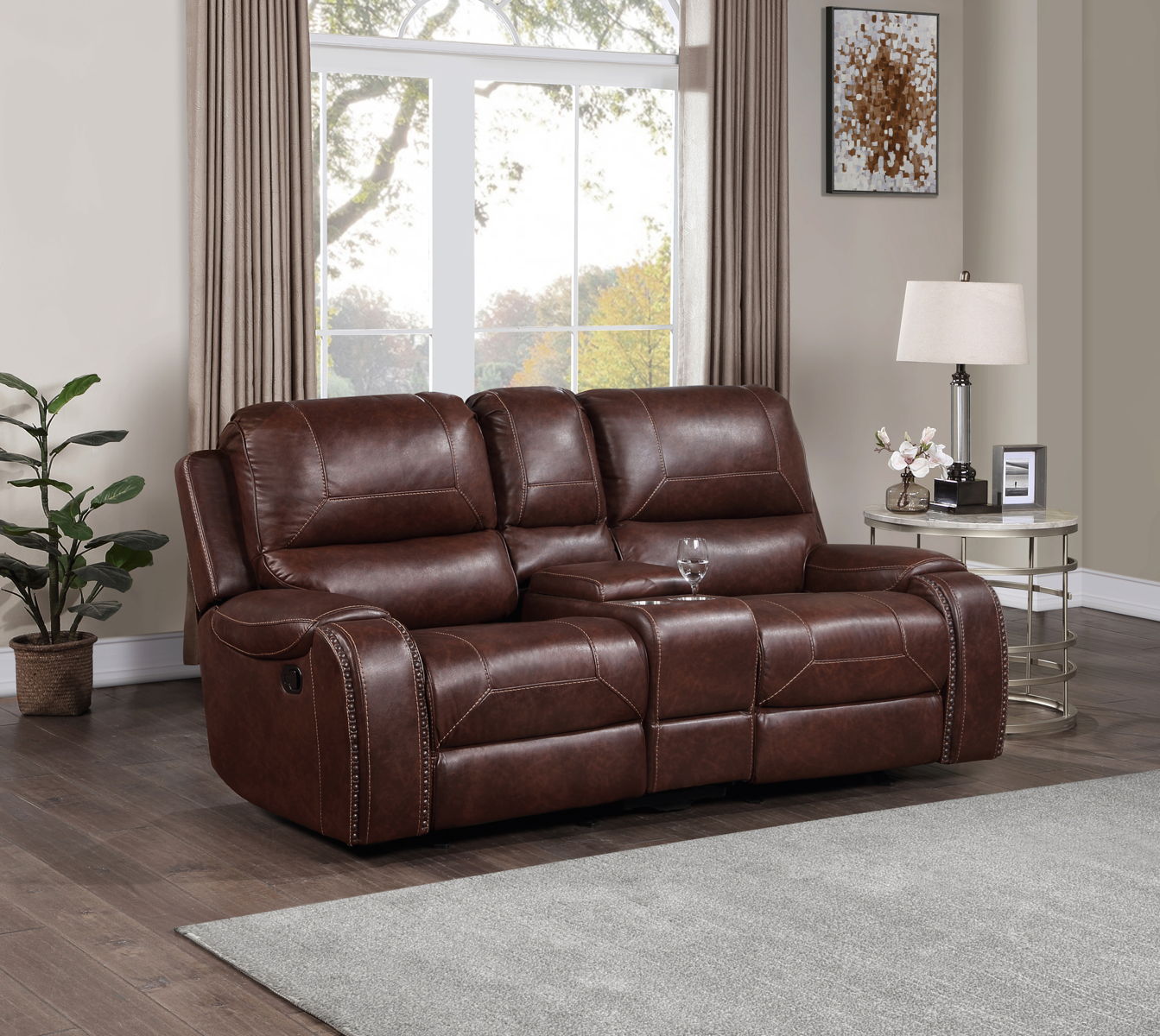 Keily - Manual Motion Glider Loveseat