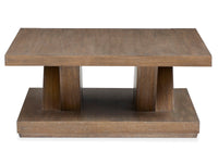 Lansbury - Square Cocktail Table With Casters - Antique Wheat