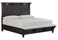 Sierra - Complete Lighted Panel Bed With Upholstered Footboard