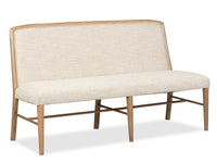 Woodward - Upholstered Bench - Dark Clove / White