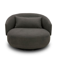 Haley - Upholstered Swivel Cuddler Chair