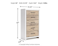 Charbitt - Two-tone - Five Drawer Chest