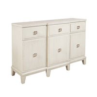 Madison - 3-Drawer Server with Cabinets in a Grey-White Wash Finish - Natural