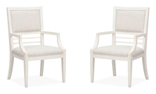Echo Isles - Upholstered Arm Chair (Set of 2) - Sea Pearl And Driftwood