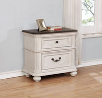 B0162N - Nightstand - White - Wood