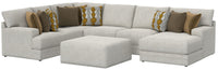 Tori - Sectional With Comfort Coil Seating, Cocktail Ottoman And Accent Pillows Included