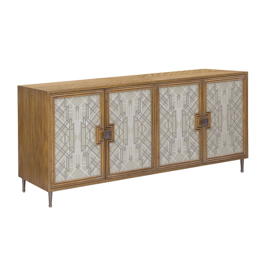 Pulaski Accents - Mid-Century Modern 4 Door Credenza - Multi