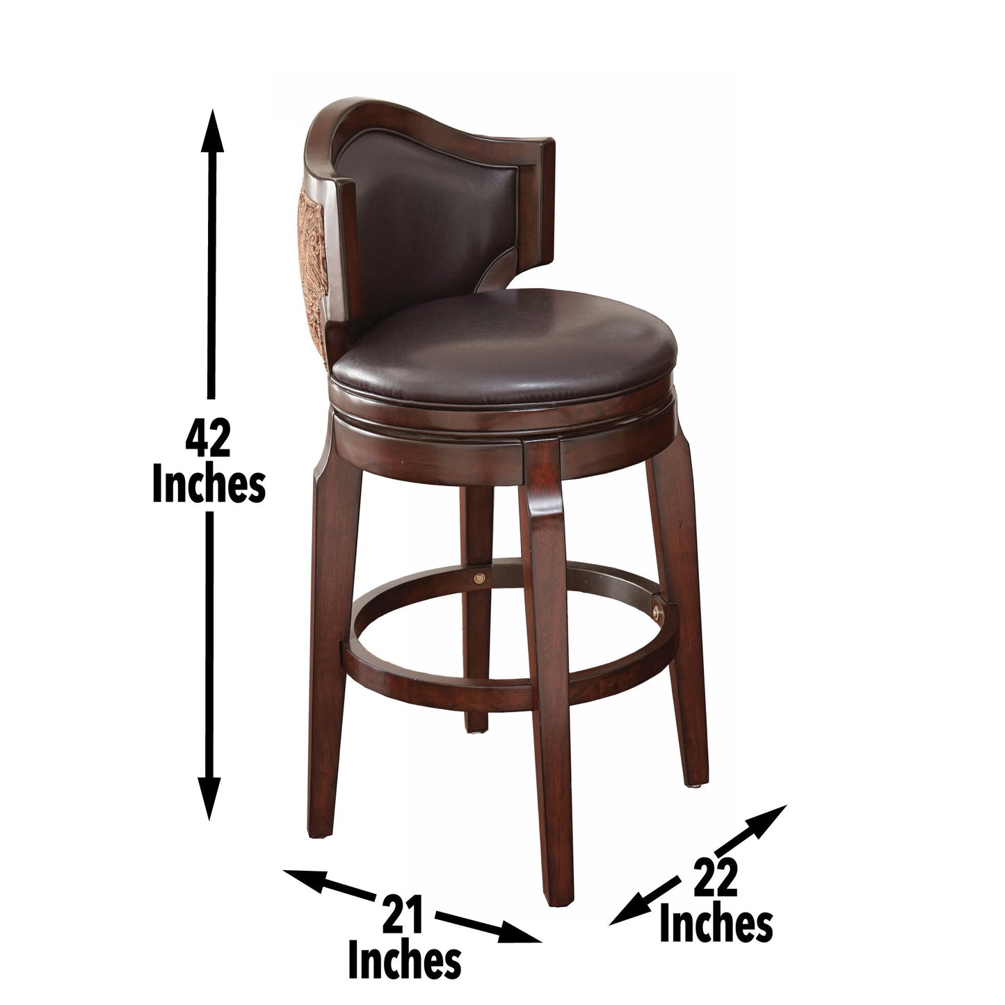 Jasper - Bar Chair (Set of 2) - Dark Brown