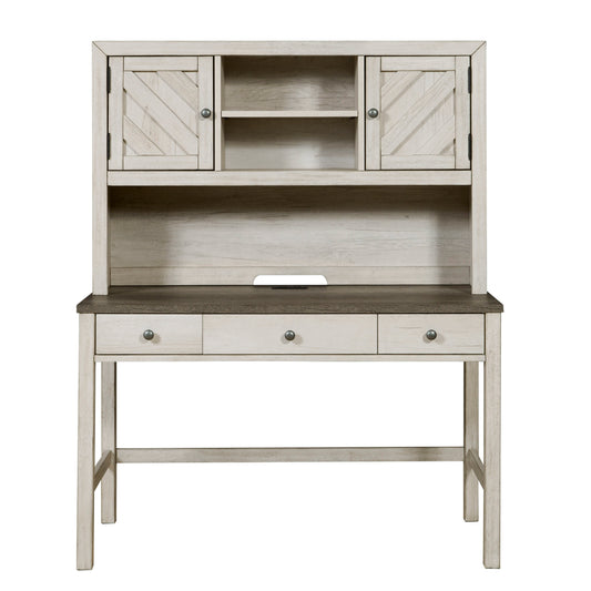 Riverwood - Desk & Two Door Hutch with USB Port