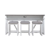 Palmetto Heights - 4 Piece Console Set (Console 3 Stools) - White