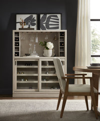 Modern Sliding Door Wine Bar - Light Brown