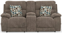 Joya - Power Headrest Power Lay Flat Reclining Console Loveseat With CR3 Heat/Massage/Lumbar/ZG