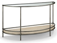 Cena - Delumine Sofa Table - Natural And Vintage Nickel