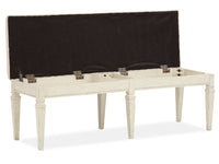 Newport - Bench With Upholstered Seat - Alabaster