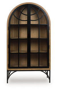 Gwenwich - Natural / Black - Accent Cabinet