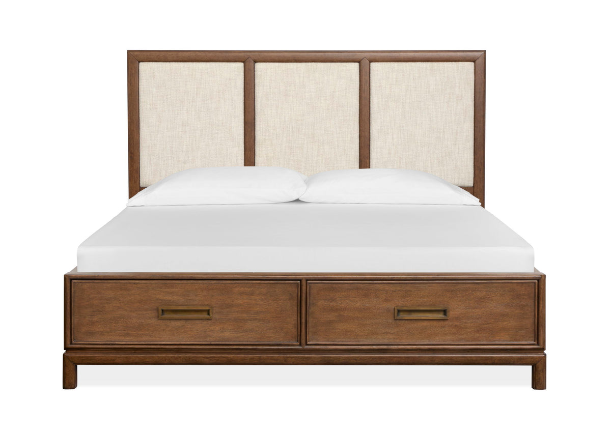 Ridgefield - Complete Panel Storage Bed With Upholstered Headboard