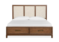 Ridgefield - Complete Panel Storage Bed With Upholstered Headboard