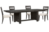 Plum Creek - 5 Piece Extendable Trestle Dining Table Set